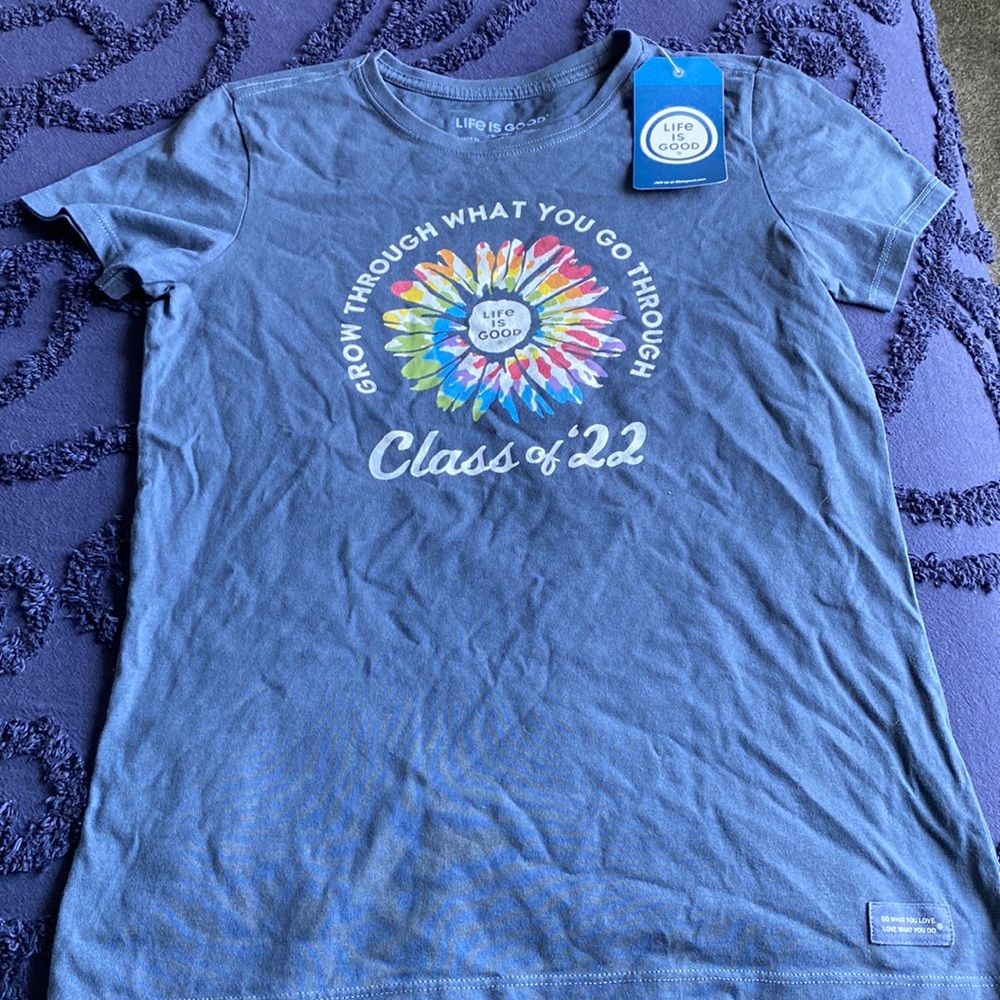 Life is Good, Class of 22, Size Small Blue TShirt, NWT